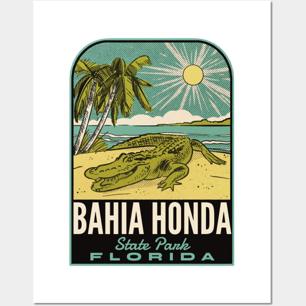 Bahia Honda State Park FL Vintage Travel Wall Art by HalpinDesign